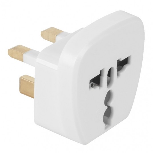 Adapter podróżny AC wt. Anglia - gn. Polska biały -zdjęcie numer 1