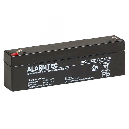 Akumulator AGM 12V 2,3Ah ALARMTEC BP 2.3-12 -zdjęcie numer 1