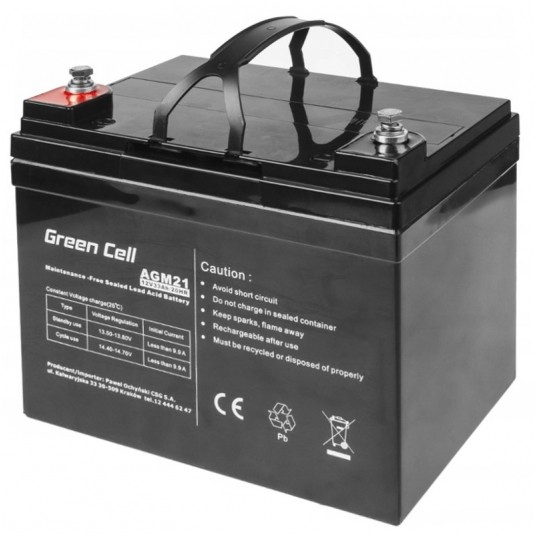 Akumulator AGM VRLA 12V 33Ah Green Cell -zdjęcie numer 1