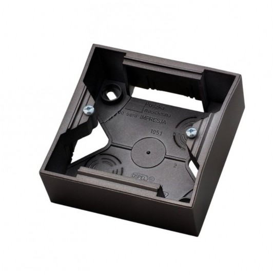 Aria Puszka instalacyjna podwójna czarny metalik -zdjęcie numer 1