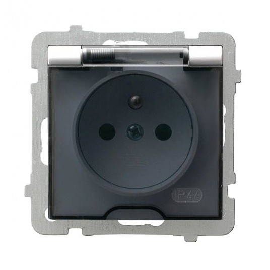 AS Gniazdo bryzgoszczelne z/u IP44 białe OSPEL -zdjęcie numer 1