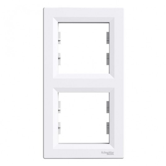 ASFORA Ramka 2-krotna pionowa BIAŁA -zdjęcie numer 1