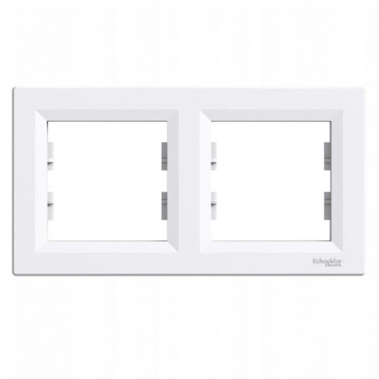 ASFORA Ramka 2-krotna pozioma BIAŁA -zdjęcie numer 1