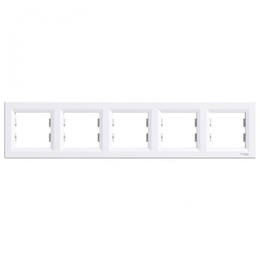 ASFORA Ramka 5-krotna pozioma BIAŁA -zdjęcie numer 1