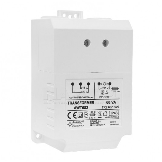 AWT682 - transformator TRZ 60VA/18V/20V AC/AC -zdjęcie numer 1