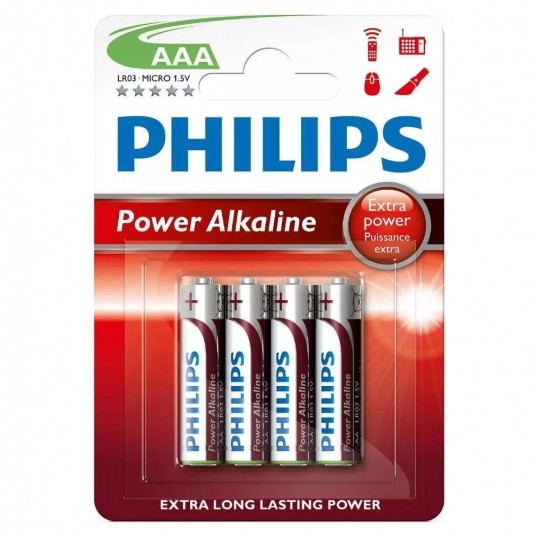 Bateria alkaliczna LR03 AAA PHILIPS (4 szt.) -zdjęcie numer 1