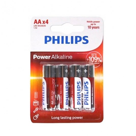 Bateria alkaliczna LR06 AA PHILIPS (4 szt.) -zdjęcie numer 1