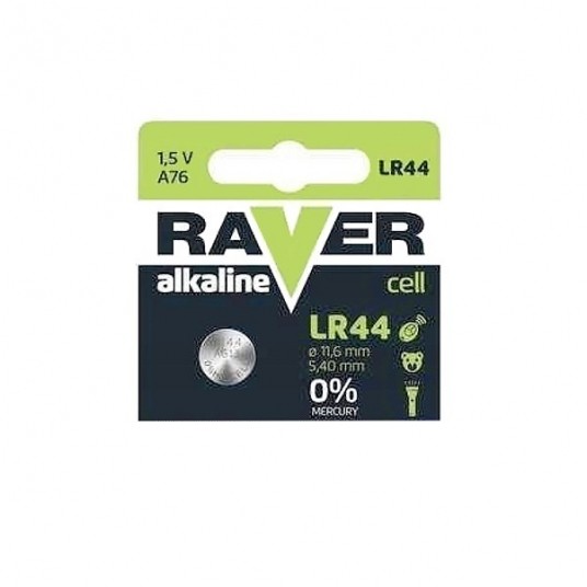 Bateria alkaliczna LR44 / AG13 RAVER 1szt. -zdjęcie numer 1