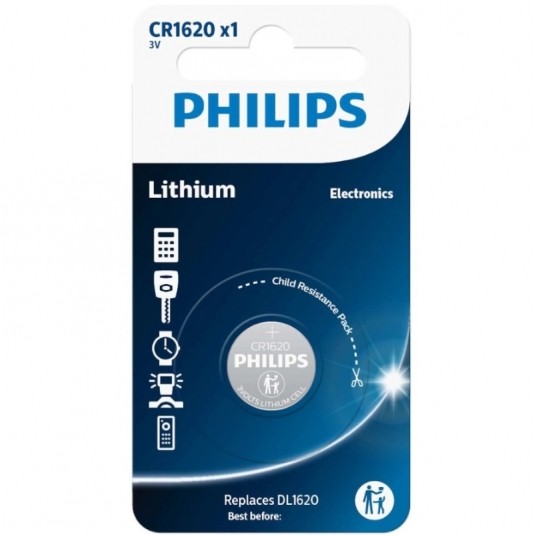 Bateria litowa CR1620 PHILIPS 3.0V 1 szt -zdjęcie numer 1