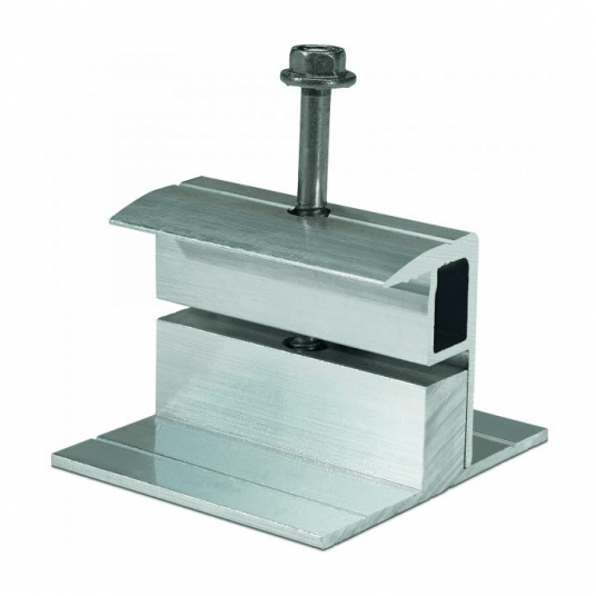 Baywa klema końcowa 34-42mm, dach płaski, srebrna -zdjęcie numer 1