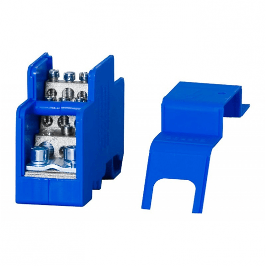 Blok rozdzielczy jednobiegunowy 160A - niebieski -zdjęcie numer 1