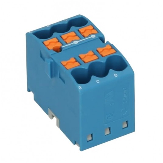 Blok rozdzielczy PTFIX 6/6X2,5 BU -zdjęcie numer 1