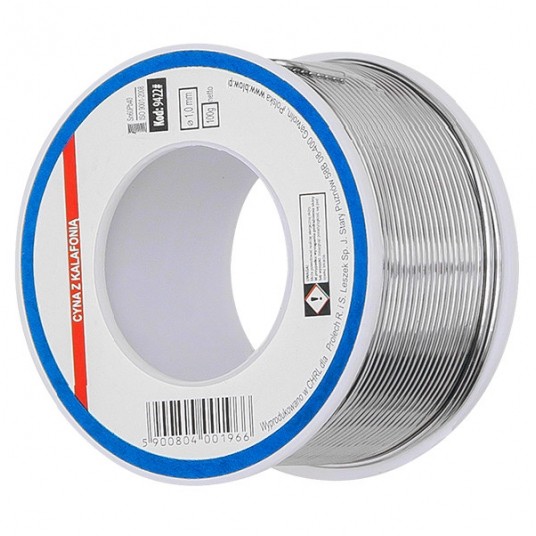 Cyna 100g 1mm SN60PB40 spoiwo z topnikiem -zdjęcie numer 1