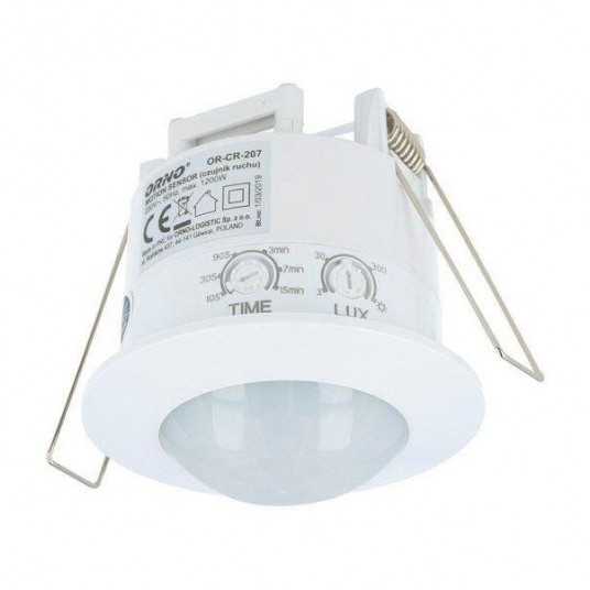 Czujnik ruchu 360st 1200W IP20 biały P/T ORNO -zdjęcie numer 1