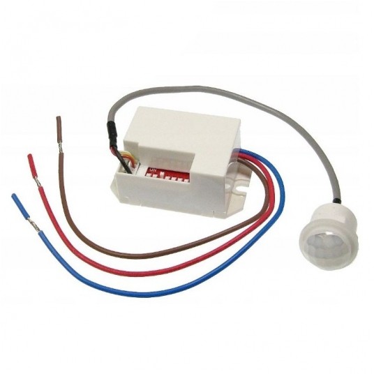 Czujnik ruchu MINI PIR 230VAC z czujnikiem na kabl -zdjęcie numer 1