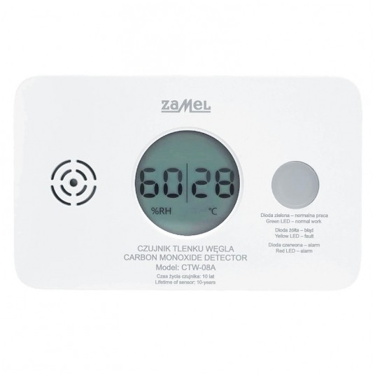 Czujnik tlenku czadu węgla TYP CTW-08A wyśw. LCD -zdjęcie numer 1