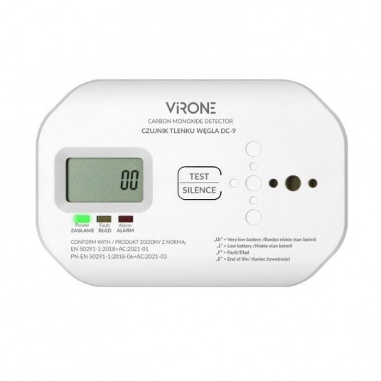 Czujnik tlenku węgla czadu bateryjny 2xAA -zdjęcie numer 1