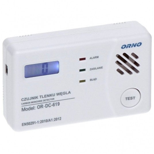 Czujnik tlenku węgla czadu ORNO bater.z wyśw LCD -zdjęcie numer 1