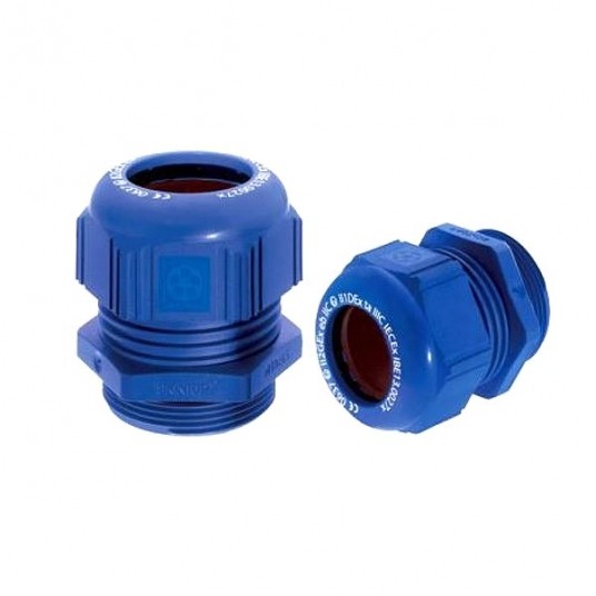 Dławnica kablowa M25x1,5 ATEX plus niebieska IP68 -zdjęcie numer 1
