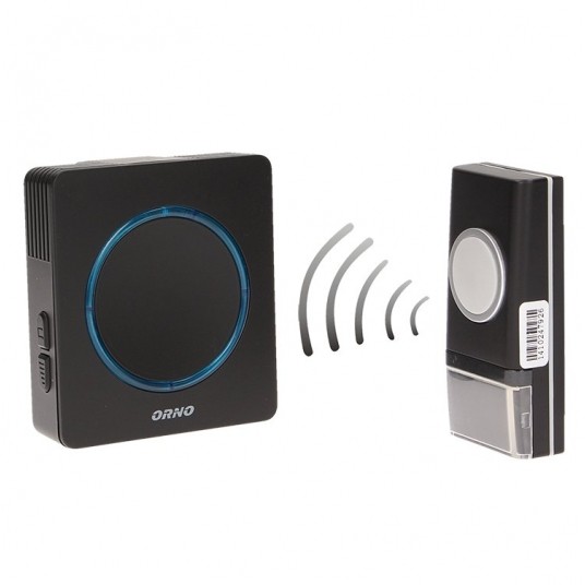 Dzwonek OPERA DC bateryjny czarny IP44 100m -zdjęcie numer 1