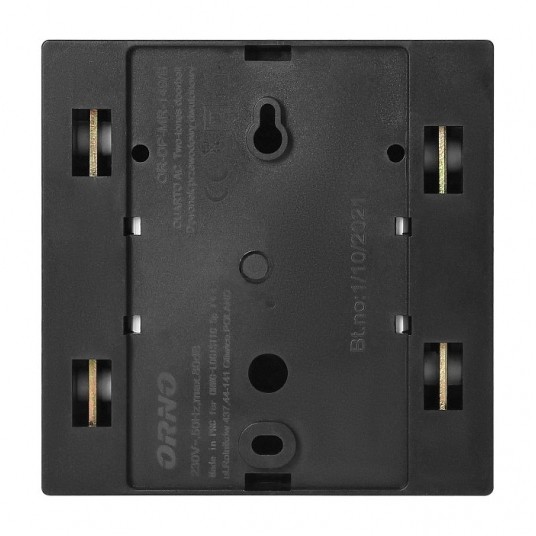 Dzwonek Quarto AC 230V dwutonowy DING-DONG czarny -zdjęcie numer 2