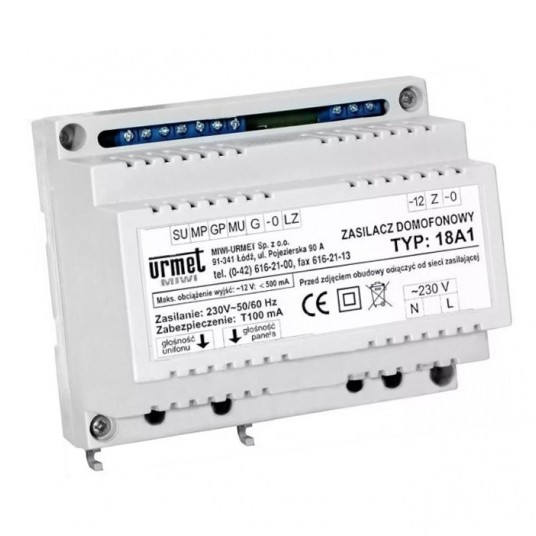 Elektronika domofonowa 18A URMET analogowa TH35 -zdjęcie numer 1