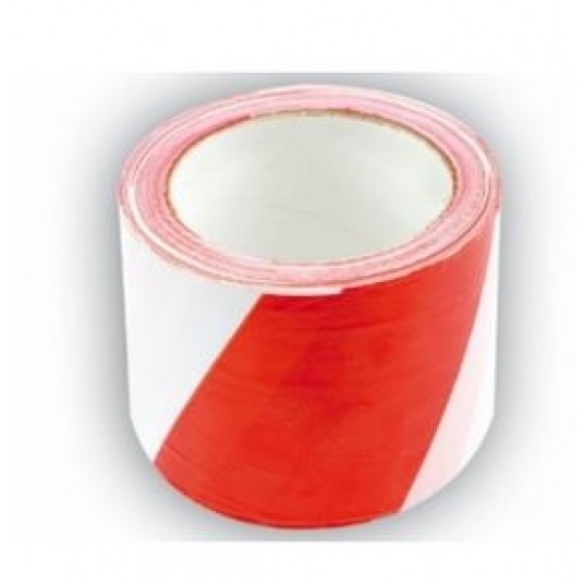 Folia ostrzegawcza biało-czerwona dwustronna 100m -zdjęcie numer 1