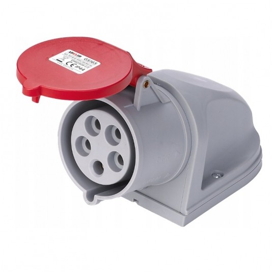 Gniazdo 3-fazowe sieciowe stałe 16A 5P 400V IP44 -zdjęcie numer 1