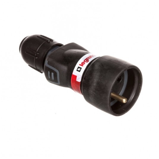 Gniazdo gumowe proste 16A 2P+Z IP44 230V -zdjęcie numer 1