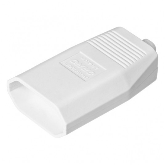 Gniazdo płaskie 230V bez uziemienia biały 2,5A -zdjęcie numer 1