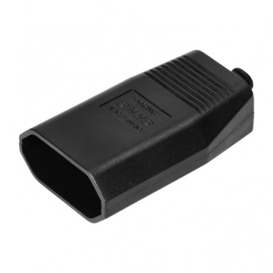 Gniazdo płaskie 230V bez uziemienia czarny 2,5A -zdjęcie numer 1