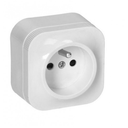 Gniazdo pojedyńcze N/T 2P+Z IP20 biały ToDo -zdjęcie numer 1
