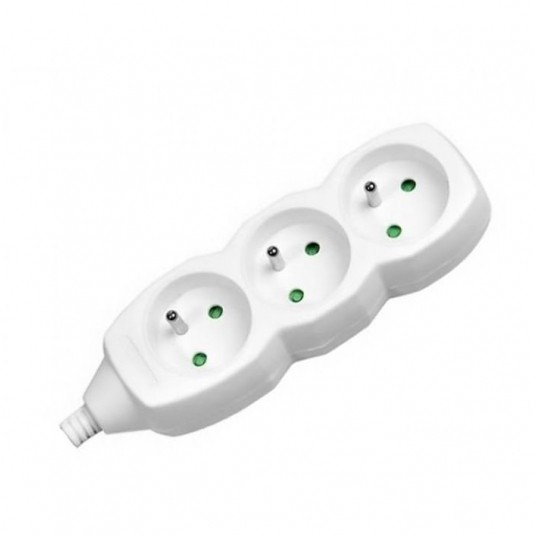 Gniazdo przedłużacza 3 gn.z uziem. 16A 230V białe -zdjęcie numer 1