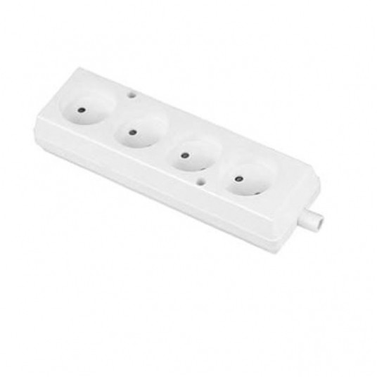 Gniazdo przedłużacza 4 gn. 16A 250V białe -zdjęcie numer 1
