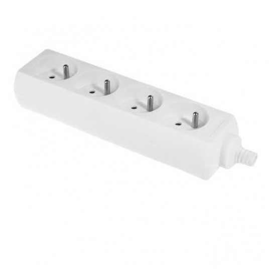 Gniazdo przedłużacza 4 gn.z uziem. 16A 250V białe -zdjęcie numer 1