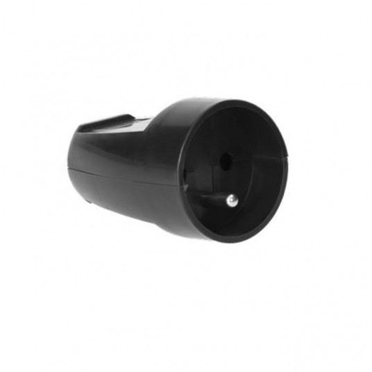 Gniazdo przenośne pojedyńcze 2P+Z czarne S-131 -zdjęcie numer 1