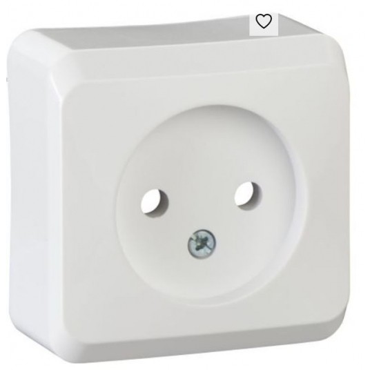 Gniazdo sieciowe PRIMA 2P BIAŁE 16A IP20 -zdjęcie numer 1