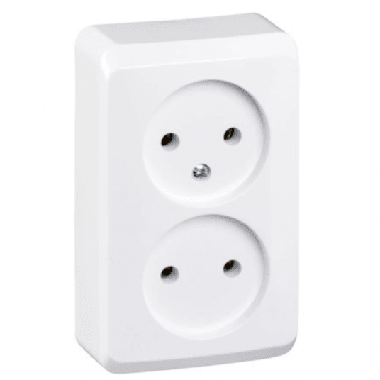 Gniazdo sieciowe PRIMA 2P+Z BIAŁE 16A IP20 -zdjęcie numer 1