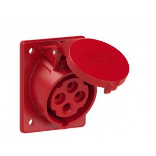 Gniazdo tablicowe 32A 4P 400V/70mm/ czerwone IP44 -zdjęcie numer 1