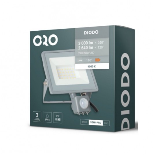 HALOGEN DIODO 20W NW PIR z czujnikiem ruchu -zdjęcie numer 1