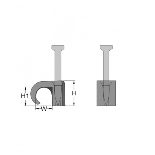 HAUPA Uchwyt mocujący flop 18-22 czarny -zdjęcie numer 1