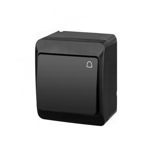 HERMES Łącznik dzwonek IP44 ŁNT-1D czarny -zdjęcie numer 1