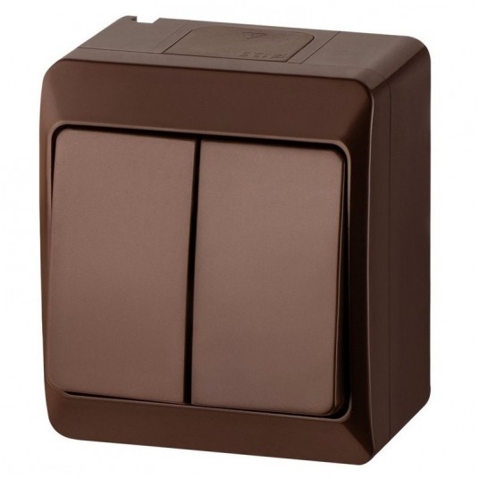 HERMES Łącznik natynkowy świecznikowy brąz podw. -zdjęcie numer 1