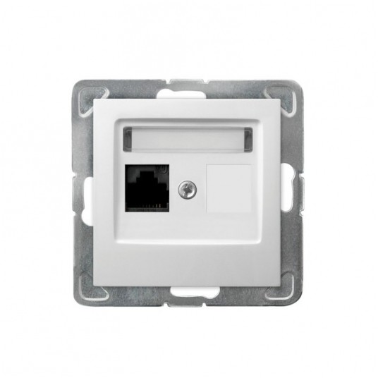 IMPRESJA Gniazdo komputerowe poj.RJ45 kat.5e biała -zdjęcie numer 1