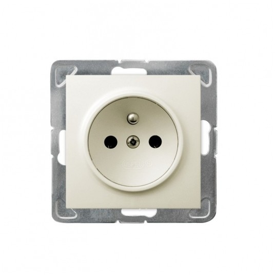 IMPRESJA Gniazdo pojedyńcze b/u ecru -zdjęcie numer 1