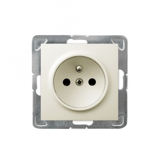 IMPRESJA Gniazdo pojedyńcze z/u ecru -zdjęcie numer 1