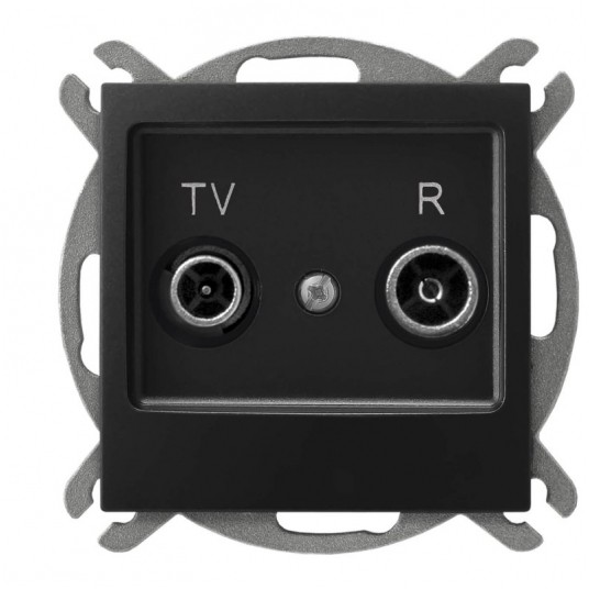 IMPRESJA Gniazdo RTV końc. cz. metalik GPA-YK/m/33 -zdjęcie numer 1