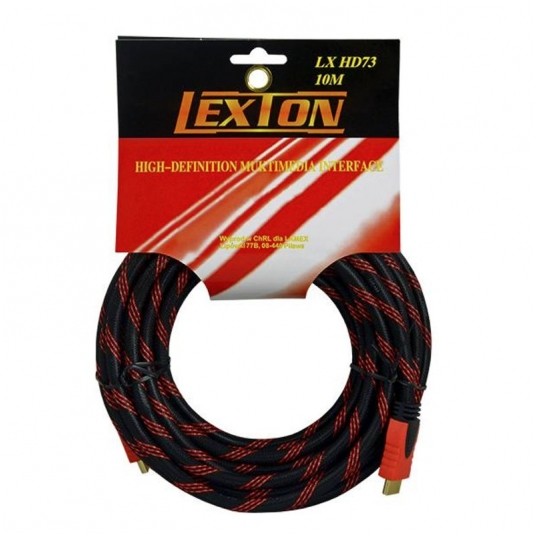 Kabel HDMI-HDMI 10m czerwony v1.4 -zdjęcie numer 1