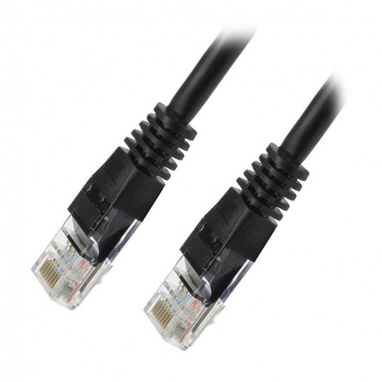 Kabel LAN kat.6 UTP 2m czarny NEPOWER Patchcord -zdjęcie numer 1
