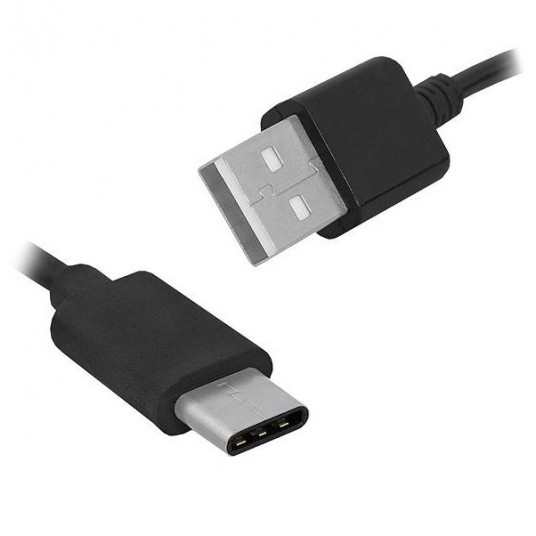Kabel USB-C - USB-A 3.1 czarny 1m Quick Charge QC -zdjęcie numer 1